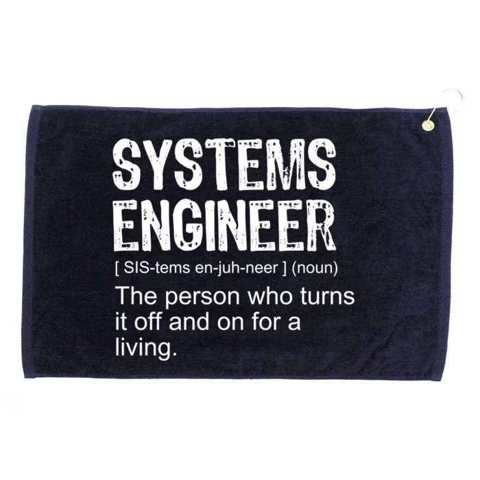 Funny Adult Vintage Definition Systems Engineer Gift Grommeted Golf Towel