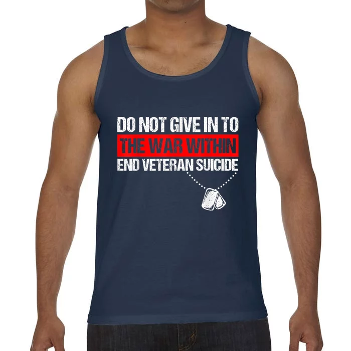 fight against Veteran Suicide Awareness Ptsd Veteran 22 Day Comfort Colors® Tank Top