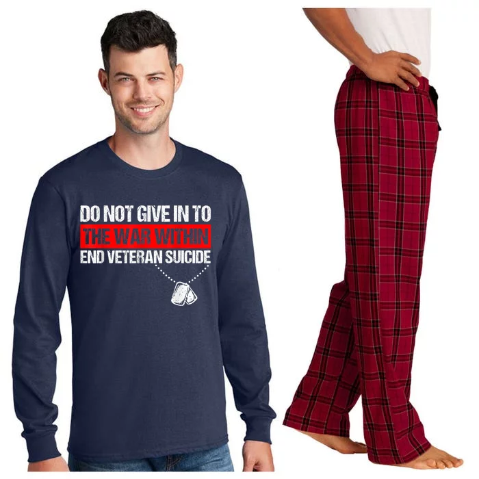 fight against Veteran Suicide Awareness Ptsd Veteran 22 Day Long Sleeve Pajama Set