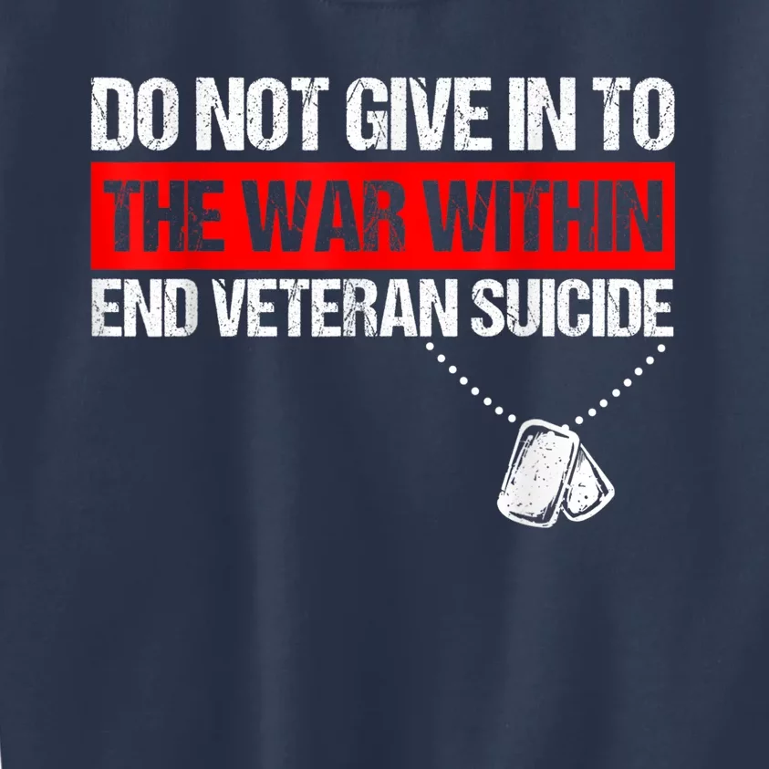 fight against Veteran Suicide Awareness Ptsd Veteran 22 Day Kids Sweatshirt