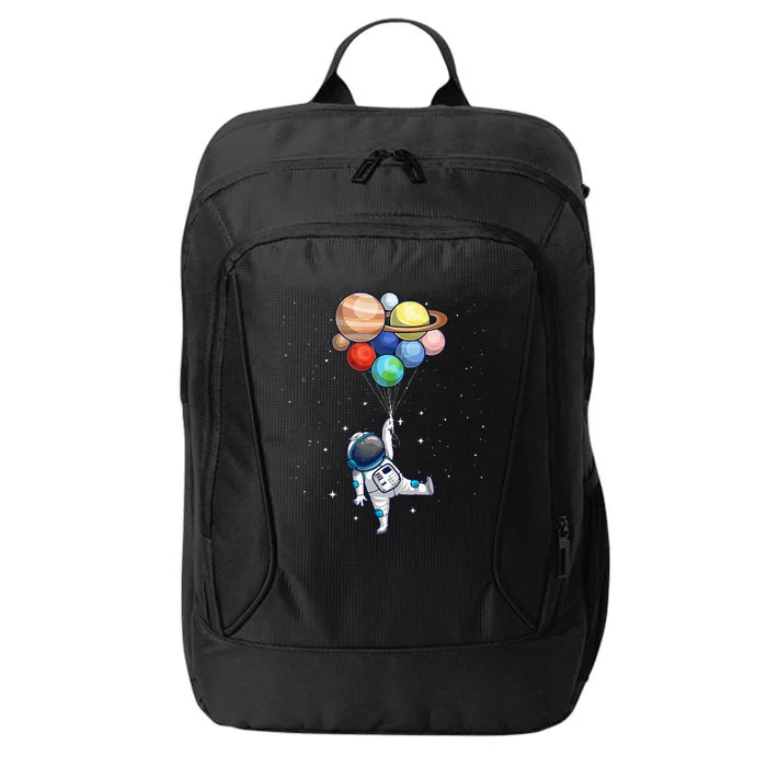 Funny Astronaut With Planets In Hand For Spaceman City Backpack