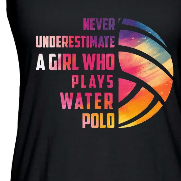 Funny A Who Play Water Polo Sports Lover Ladies Essential Flowy Tank