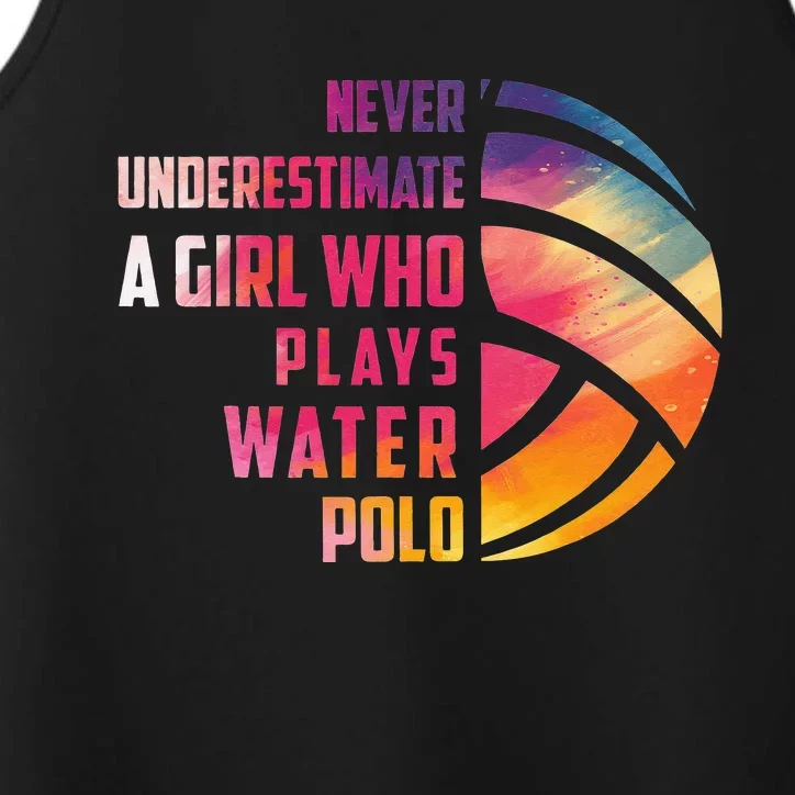 Funny A Who Play Water Polo Sports Lover Performance Tank