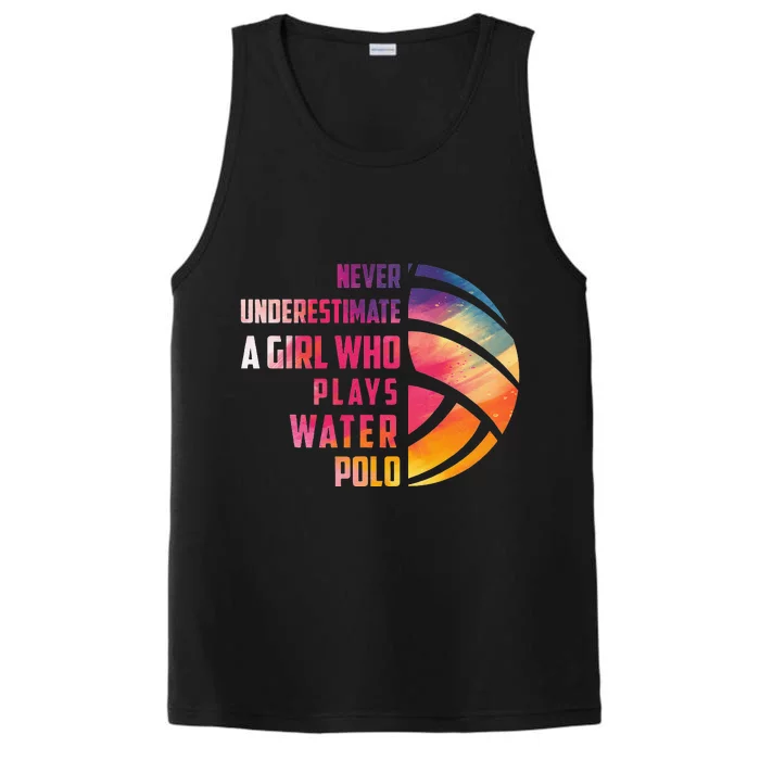 Funny A Who Play Water Polo Sports Lover Performance Tank