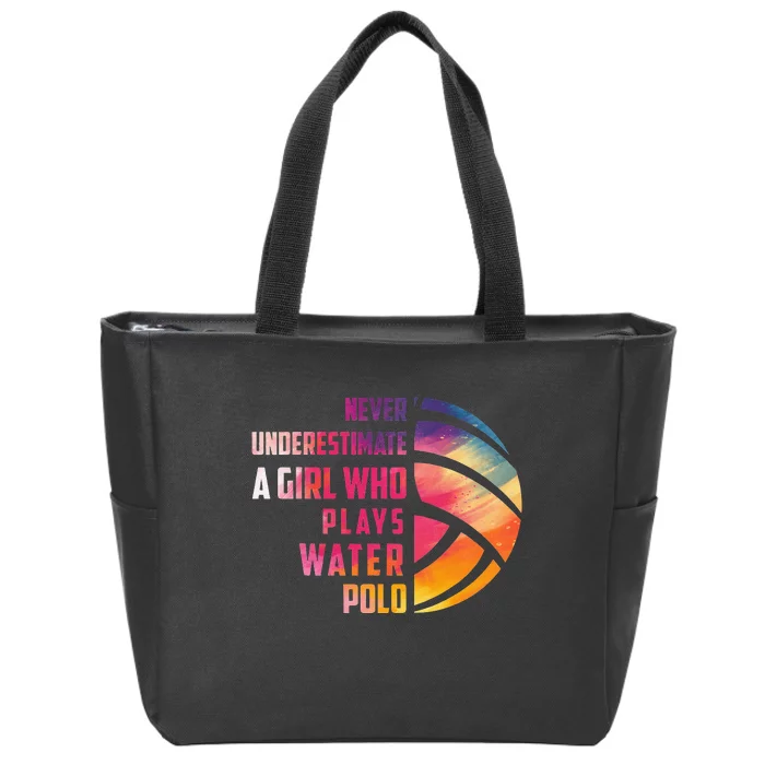 Funny A Who Play Water Polo Sports Lover Zip Tote Bag