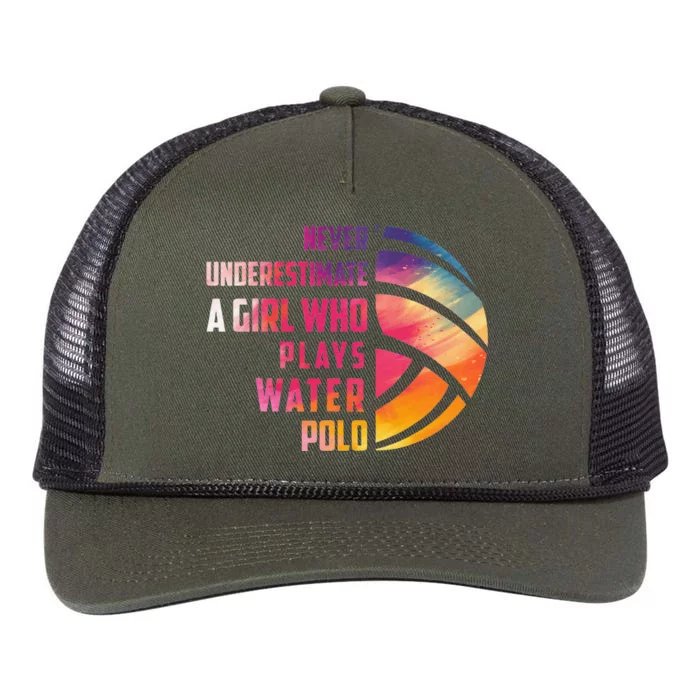 Funny A Who Play Water Polo Sports Lover Retro Rope Trucker Hat Cap