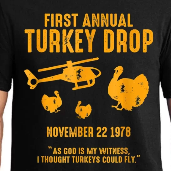 First Annual Wkrp Thanksgiving Day Turkey Drop Pajama Set