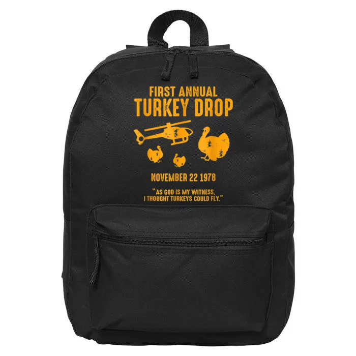 First Annual Wkrp Thanksgiving Day Turkey Drop 16 in Basic Backpack