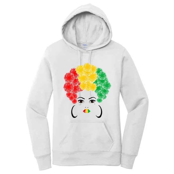 Flowers afro woman black queen african american juneteenth Women's Pullover Hoodie