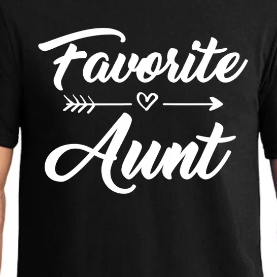 Favorite Aunt With Cute Heart And Arrow Gift Pajama Set