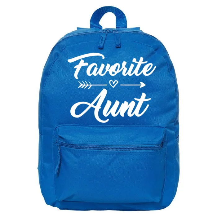 Favorite Aunt With Cute Heart And Arrow Gift 16 in Basic Backpack