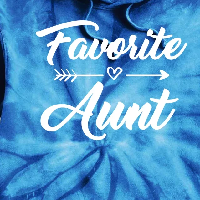 Favorite Aunt With Cute Heart And Arrow Gift Tie Dye Hoodie