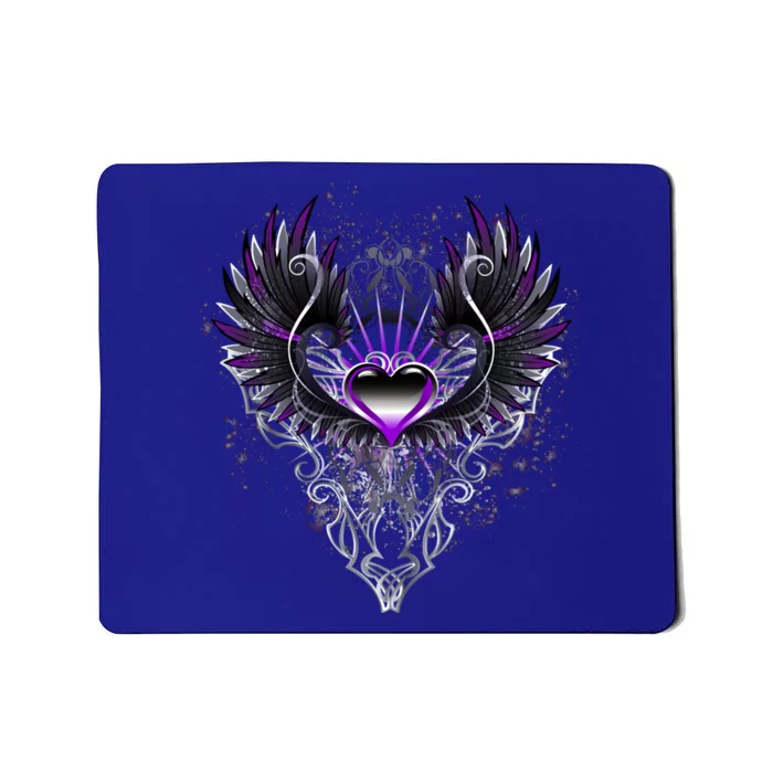 Fallen Angel Wings Dark Goth Clothing Heart Of Asexual Cute Gift Mousepad