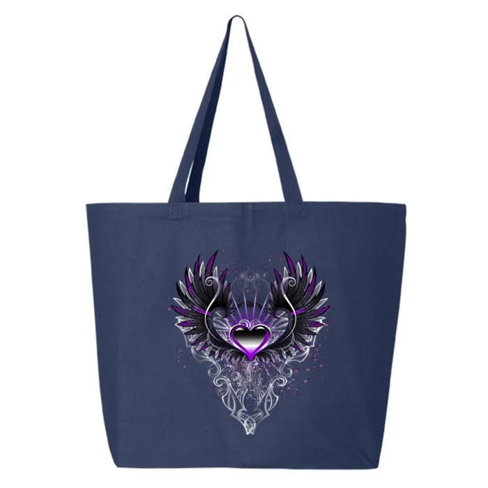 Fallen Angel Wings Dark Goth Clothing Heart Of Asexual Cute Gift 25L Jumbo Tote