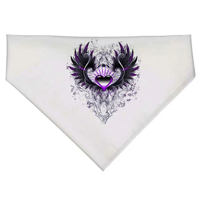 Fallen Angel Wings Dark Goth Clothing Heart Of Asexual Cute Gift USA-Made Doggie Bandana