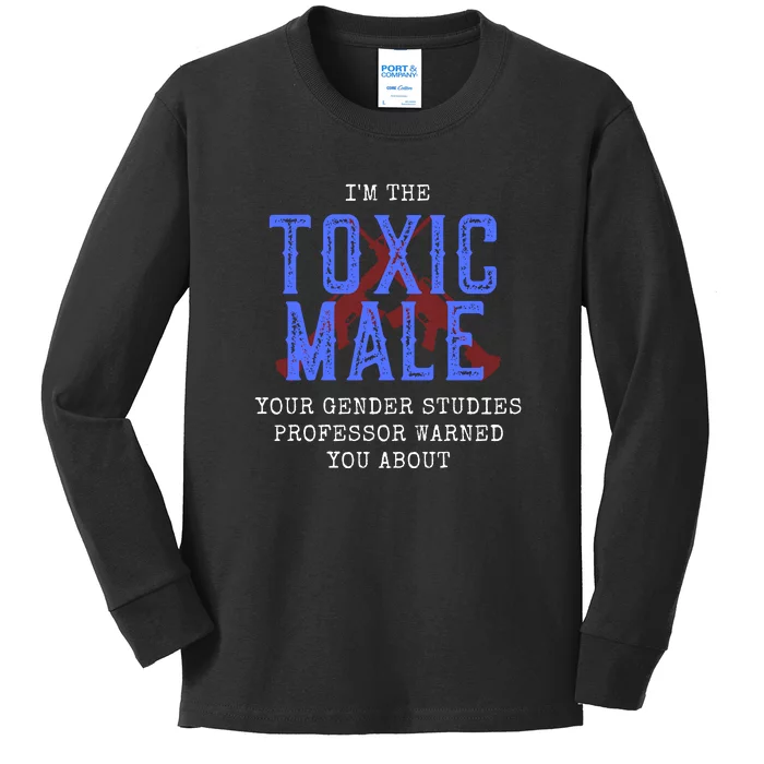 Funny Anti Woke Conservative Men's Kids Long Sleeve Shirt