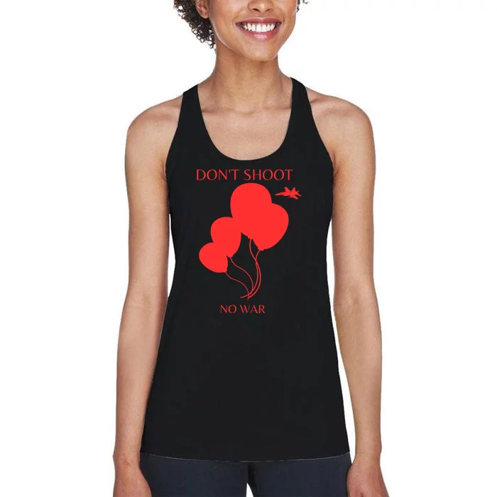 Funny Anti War Balloon China Peace Women's Racerback Tank