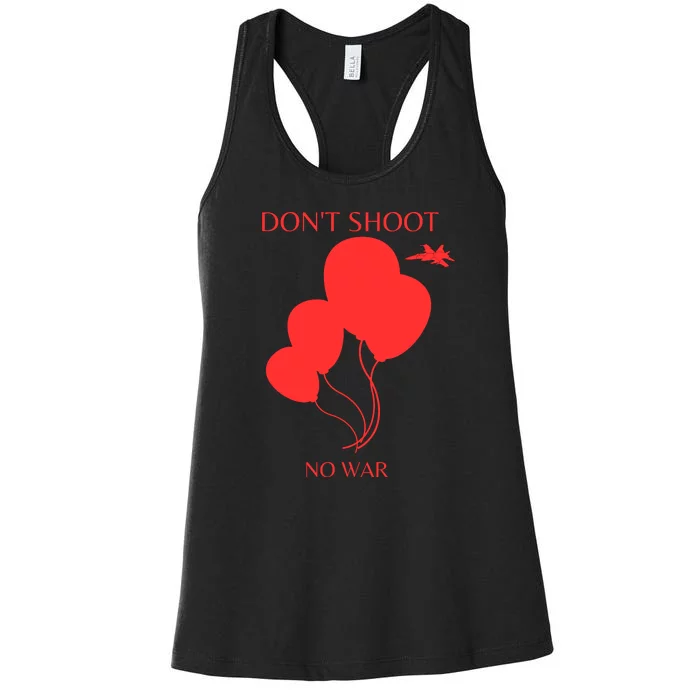 Funny Anti War Balloon China Peace Women's Racerback Tank