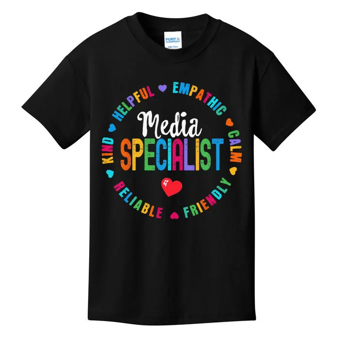 Funny Appreciation Week School Library Media Specialist Kids T-Shirt