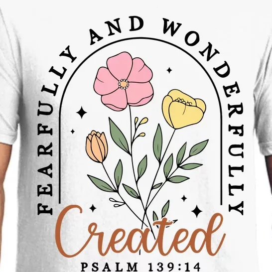 Fearfully And Wonderfully Christian Floral Pajama Set