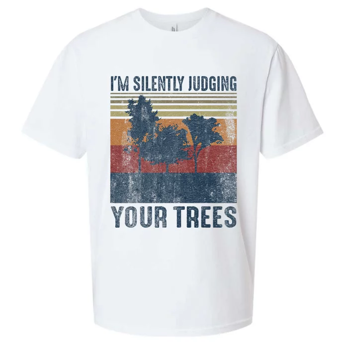 Funny Arborist Woodworking Im Silently Judging Your Trees Sueded Cloud Jersey T-Shirt