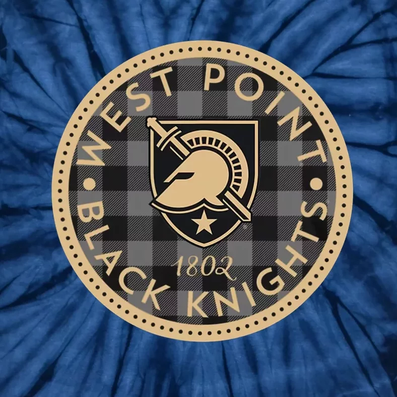 Funny Army West Point Black Knights Plaid Badge Tie-Dye T-Shirt