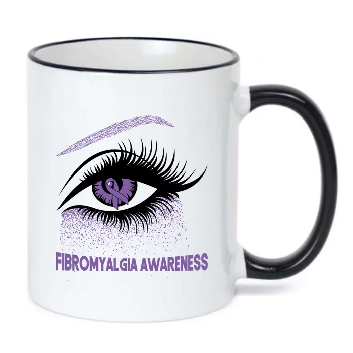 Fibromyalgia Awareness Warrior Purple Bright Eye Funny Gift Black Color Changing Mug