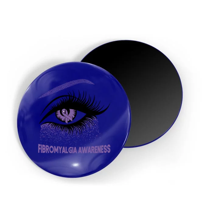 Fibromyalgia Awareness Warrior Purple Bright Eye Funny Gift Magnet