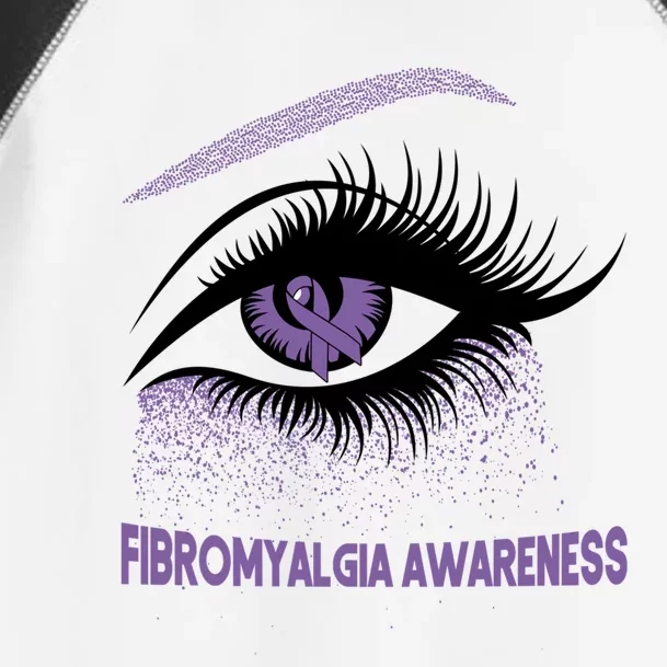 Fibromyalgia Awareness Warrior Purple Bright Eye Funny Gift Toddler Fine Jersey T-Shirt