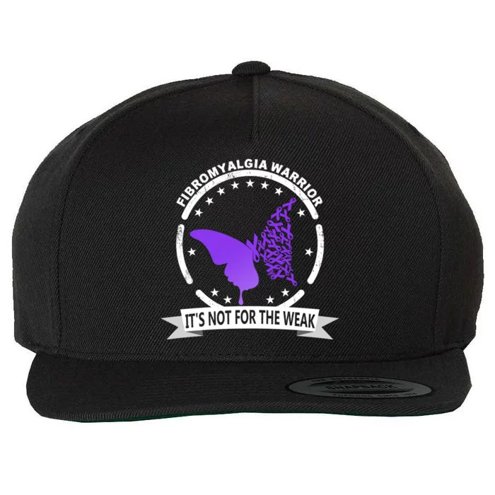 Fibromyalgia Awareness Warrior Support Purple Ribbon Gift Wool Snapback Cap