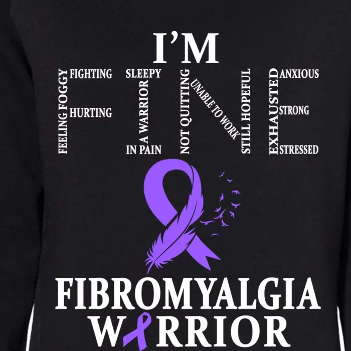 Fibromyalgia Awareness Warrior Support Purple Ribbon Gift Womens California Wash Sweatshirt