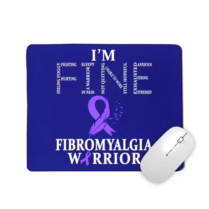 Fibromyalgia Awareness Warrior Support Purple Ribbon Gift Mousepad