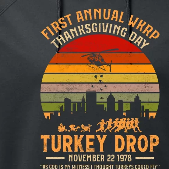 First Annual WKRP Thanksgiving Day Turkey Drop Performance Fleece Hoodie