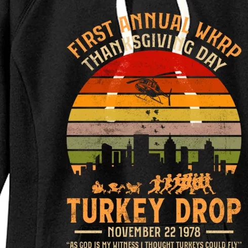 First Annual WKRP Thanksgiving Day Turkey Drop Women's Fleece Hoodie