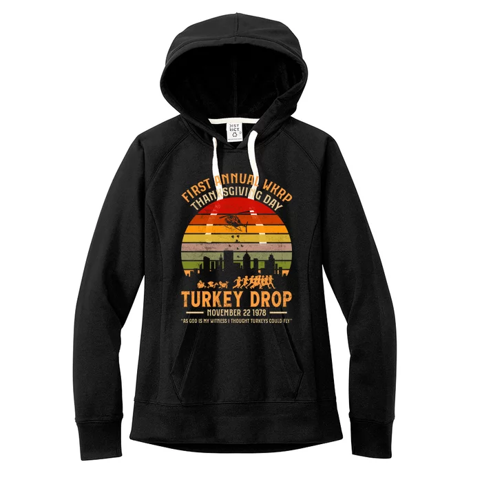 First Annual WKRP Thanksgiving Day Turkey Drop Women's Fleece Hoodie