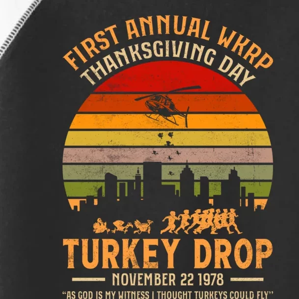 First Annual WKRP Thanksgiving Day Turkey Drop Toddler Fine Jersey T-Shirt