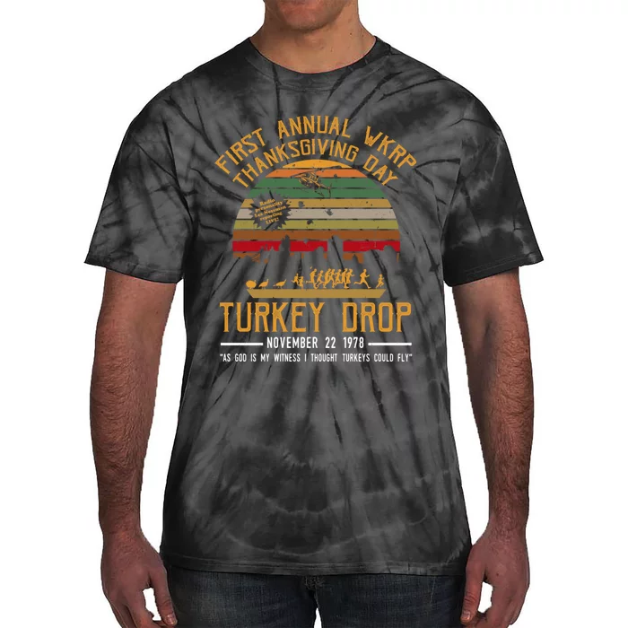 First Annual WKRP Thanksgiving Day Turkey Drop Tie-Dye T-Shirt