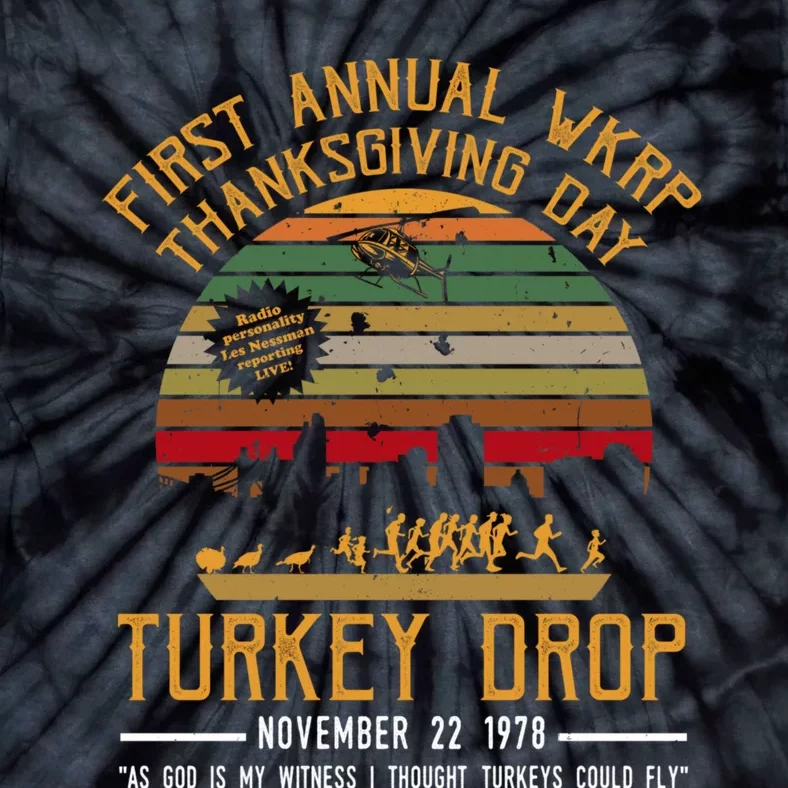 First Annual WKRP Thanksgiving Day Turkey Drop Tie-Dye T-Shirt