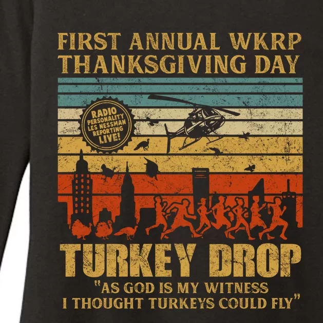 First Annual WKRP Thanksgiving Day Turkey Drop Womens CVC Long Sleeve Shirt