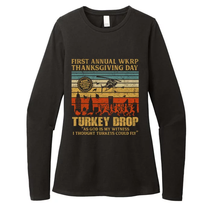 First Annual WKRP Thanksgiving Day Turkey Drop Womens CVC Long Sleeve Shirt