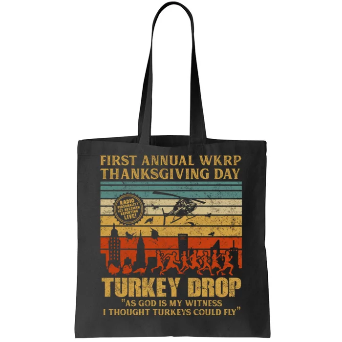 First Annual WKRP Thanksgiving Day Turkey Drop Tote Bag