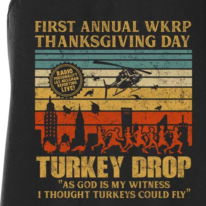 First Annual WKRP Thanksgiving Day Turkey Drop Women's Racerback Tank