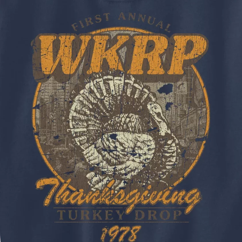 First Annual WKRP Thanksgiving Day Turkey Drop Kids Sweatshirt