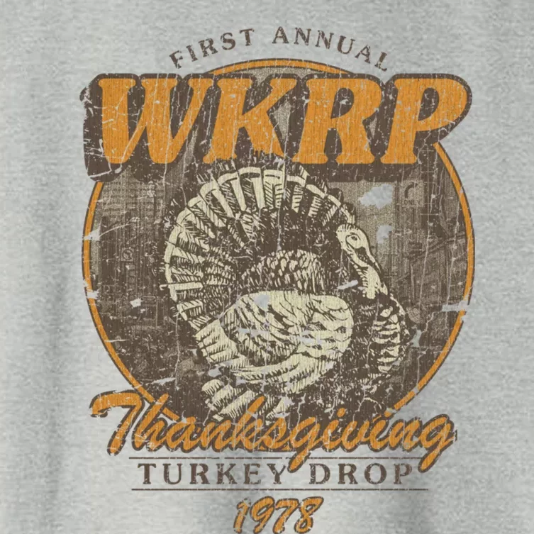 First Annual WKRP Thanksgiving Day Turkey Drop Women's Crop Top Tee