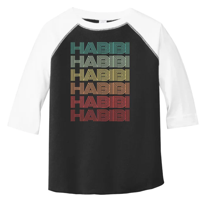 Funny Arabic Word HABIBI Retro Wife Halal Arab Yalla Wedding Toddler Fine Jersey T-Shirt