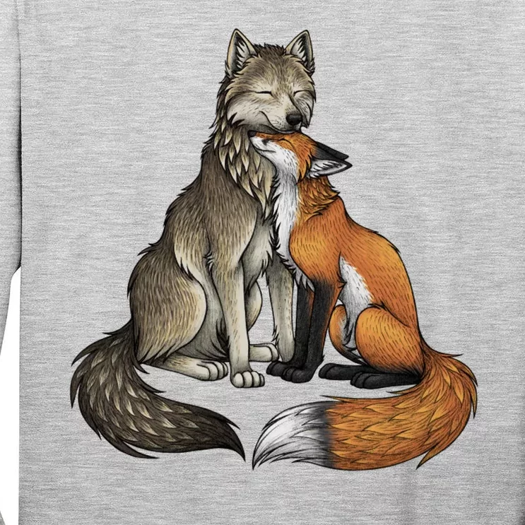 Fox And Wolf Tall Long Sleeve T-Shirt