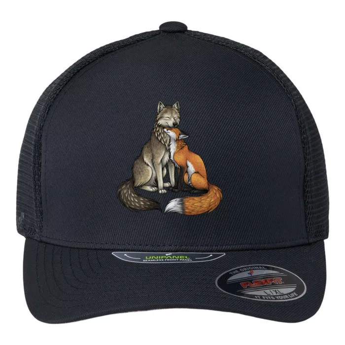 Fox And Wolf Flexfit Unipanel Trucker Cap