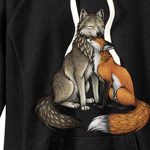 Fox And Wolf Women's Fleece Hoodie