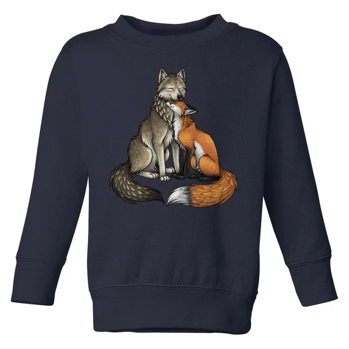 Fox And Wolf Toddler Sweatshirt