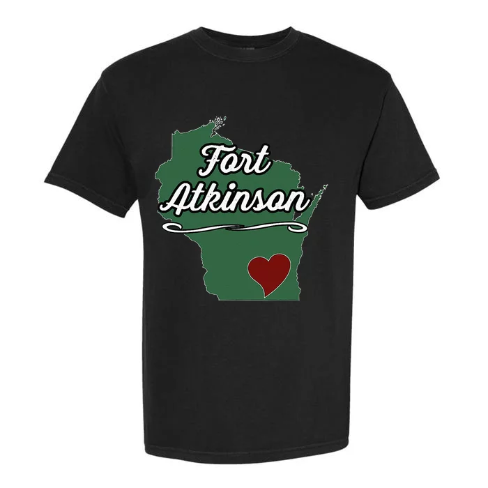 FORT ATKINSON Wisconsin WI USA City State Souvenir Garment-Dyed Heavyweight T-Shirt